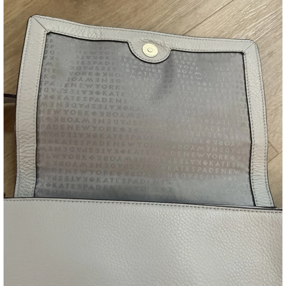 Kate Spade Atwood Place Adair Gray Leather Shoulder Bag *Some‎ Light Scratches*